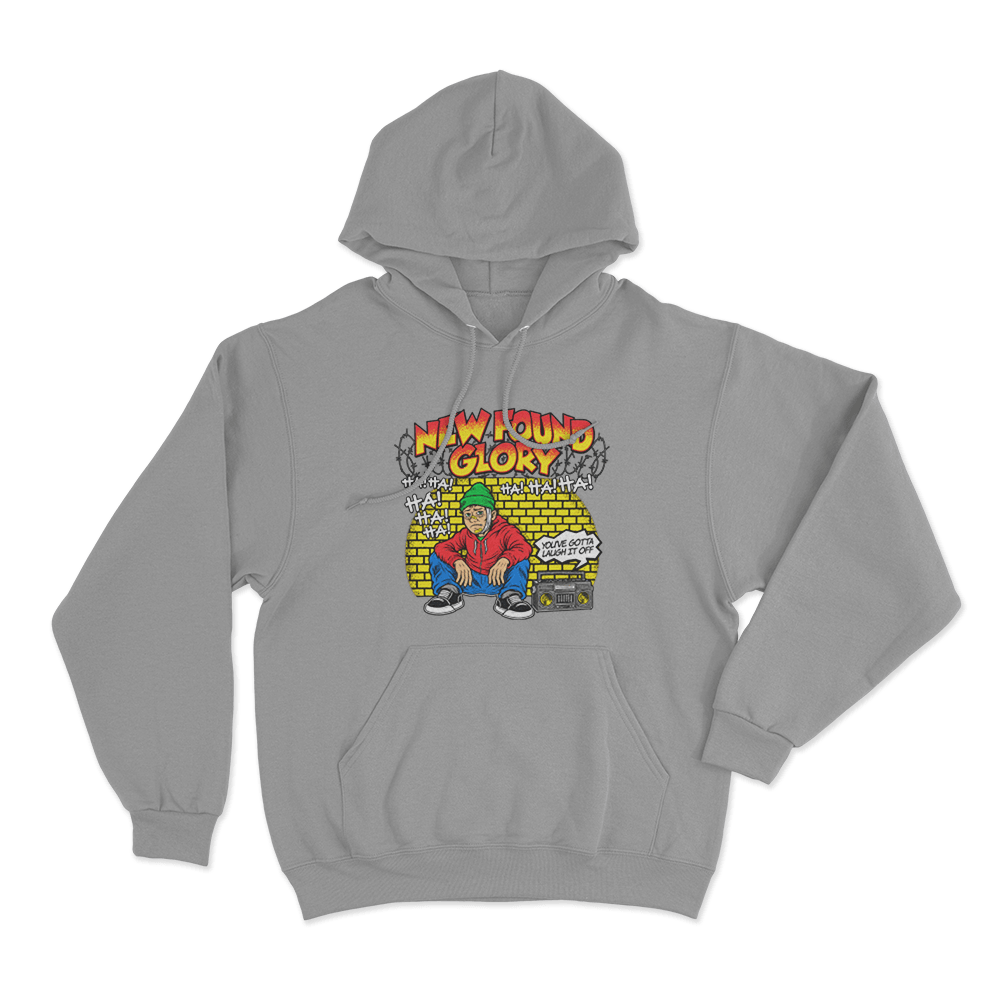 New Found Glory Laugh It Off Unisex Hoodie Grey New Found Glory Laugh It Off Unisex Hoodie Grey