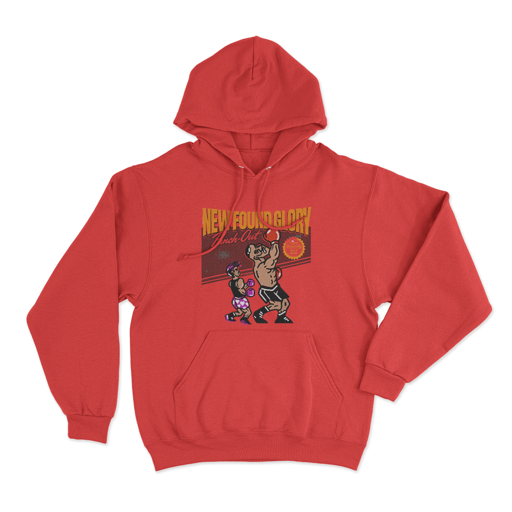 New Found Glory Punch Out Unisex Hoodie Red New Found Glory Punch Out Unisex Hoodie Red