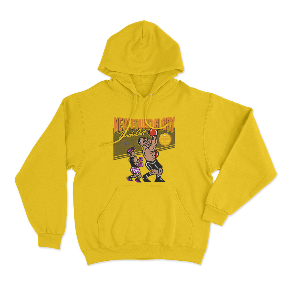 New Found Glory Punch Out Unisex Hoodie Yellow New Found Glory Punch Out Unisex Hoodie Yellow